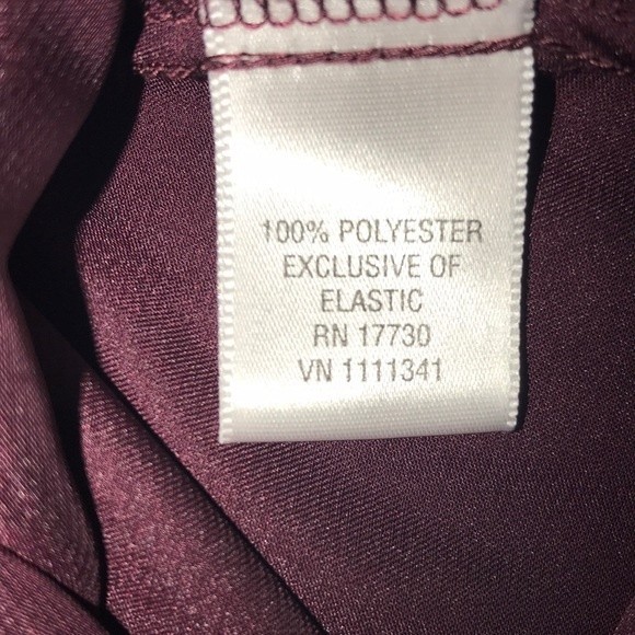 Converse One Star Peplum Top burgundy sleeveless ruffles standing collar size XS - Picture 11 of 11